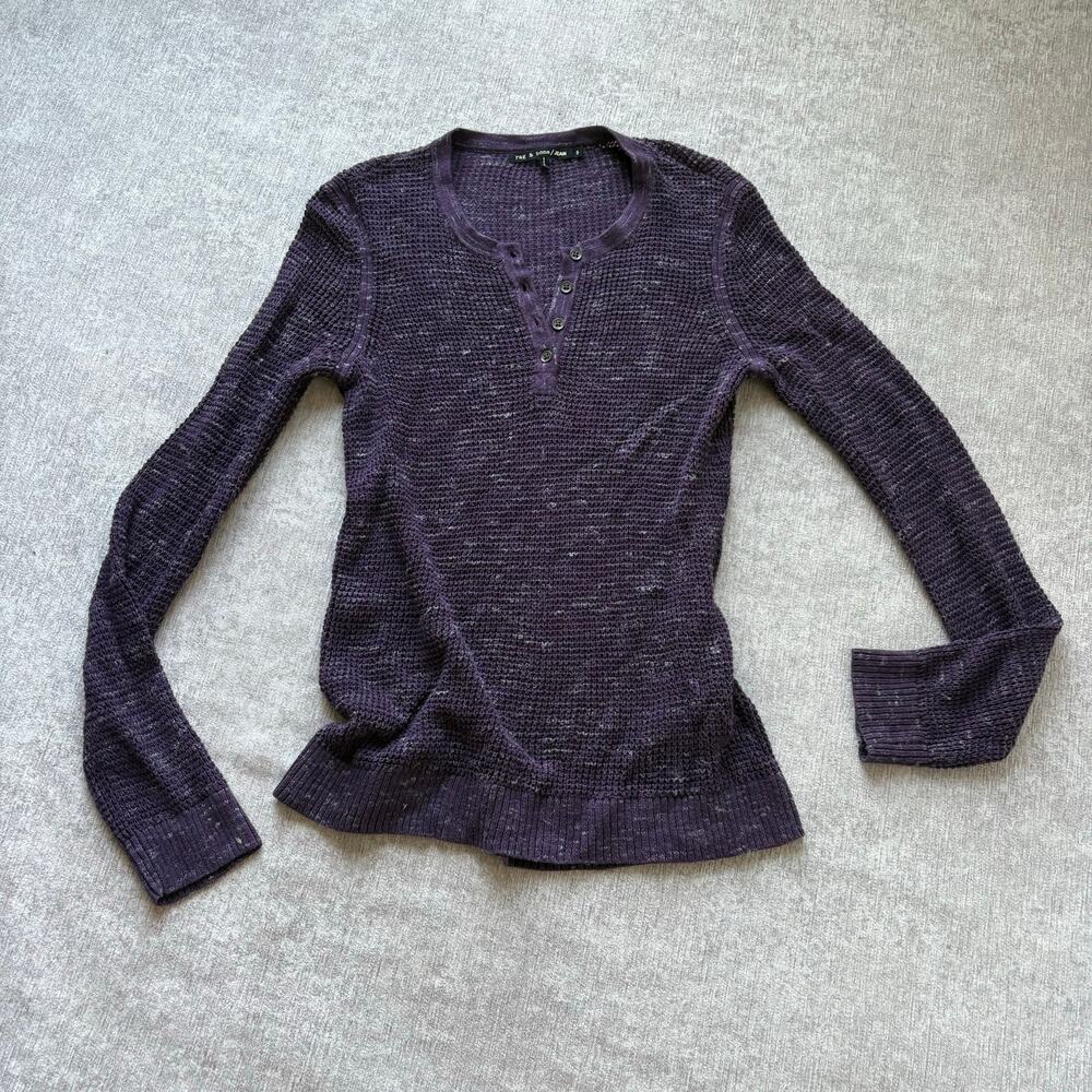 Rag & Bone Waffle Henley Top